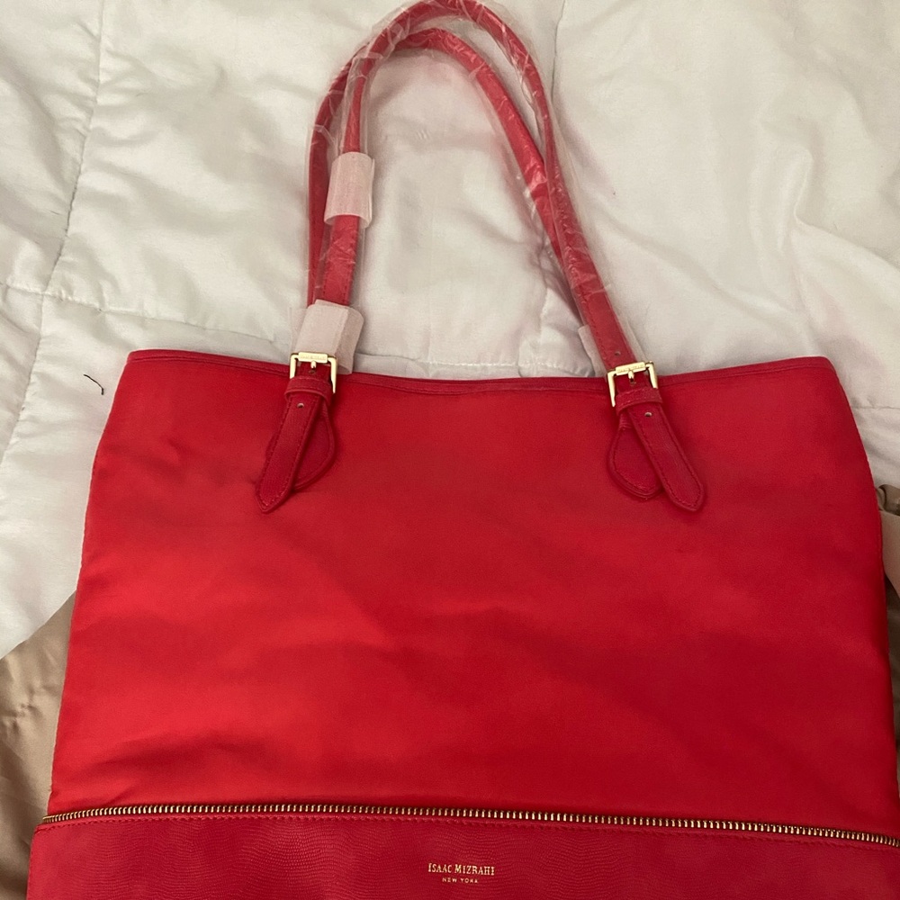 Isaac Mizrahi Daphne Collection Watermelon Tote.